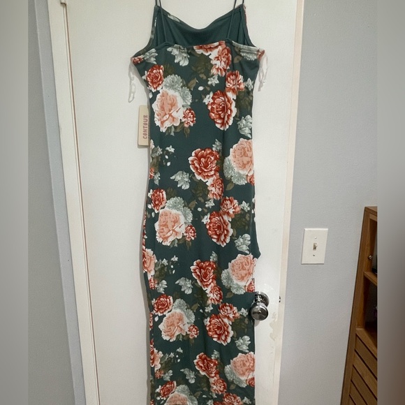 Contour Collection- spaghetti strap maxi dress with side slit - Picture 2 of 2